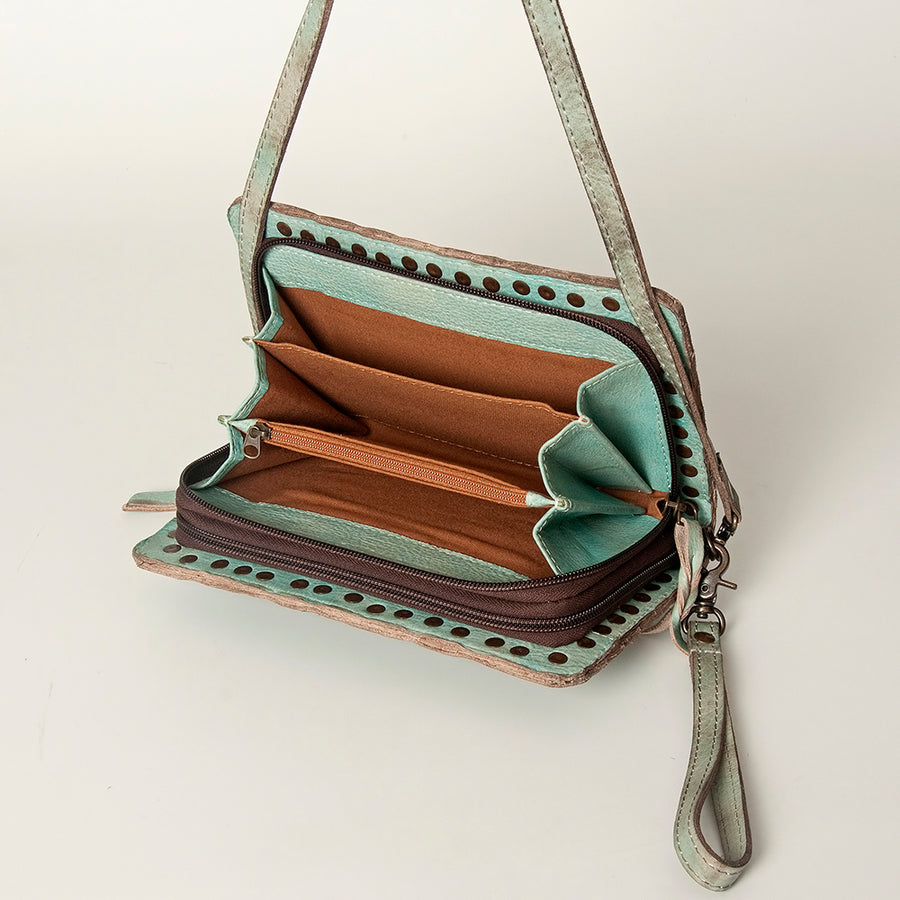 Never Mind Nmbg130A Small Crossbody Vintage Handmade Genuine Cowhide Leather Women Bag Western Handbag Purse