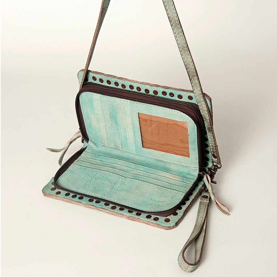 Never Mind Nmbg130A Small Crossbody Vintage Handmade Genuine Cowhide Leather Women Bag Western Handbag Purse