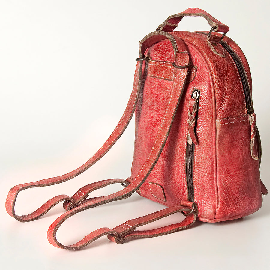 Never Mind Nmbg119I Backpack Vintage Handmade Genuine Cowhide Leather Women Bag Western Handbag Purse
