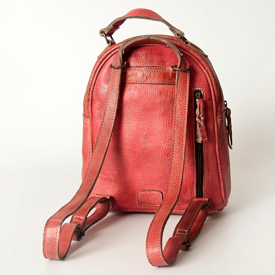 Never Mind Nmbg119I Backpack Vintage Handmade Genuine Cowhide Leather Women Bag Western Handbag Purse