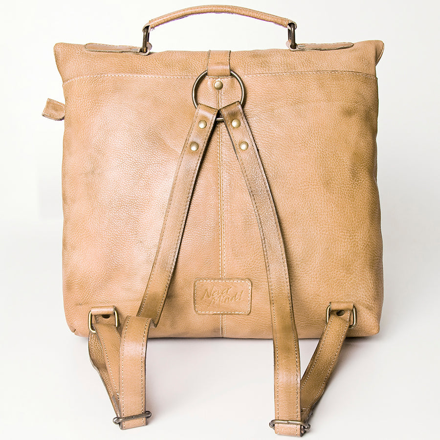 Never Mind Nmbg134A Backpack Vintage Handmade Genuine Cowhide Leather Women Bag Western Handbag Purse