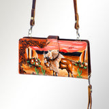 American Darling Wristlet Genuine Leather Women Bag Western Handbag Purse