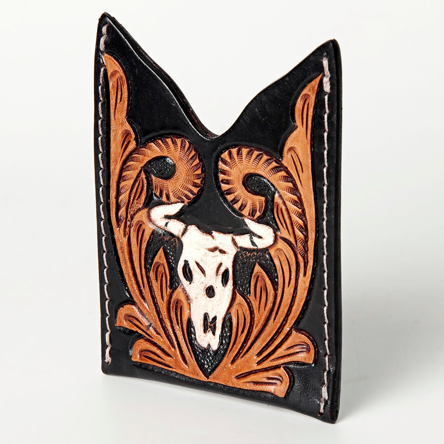 American Darling ADCCF107 Card-Holder Hand Tooled Genuine Leather by Hilason – Cowboy and equestrian accessories