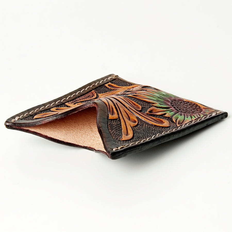American Darling Card Holder Hand Tooled Genuine Leather | Business Credit