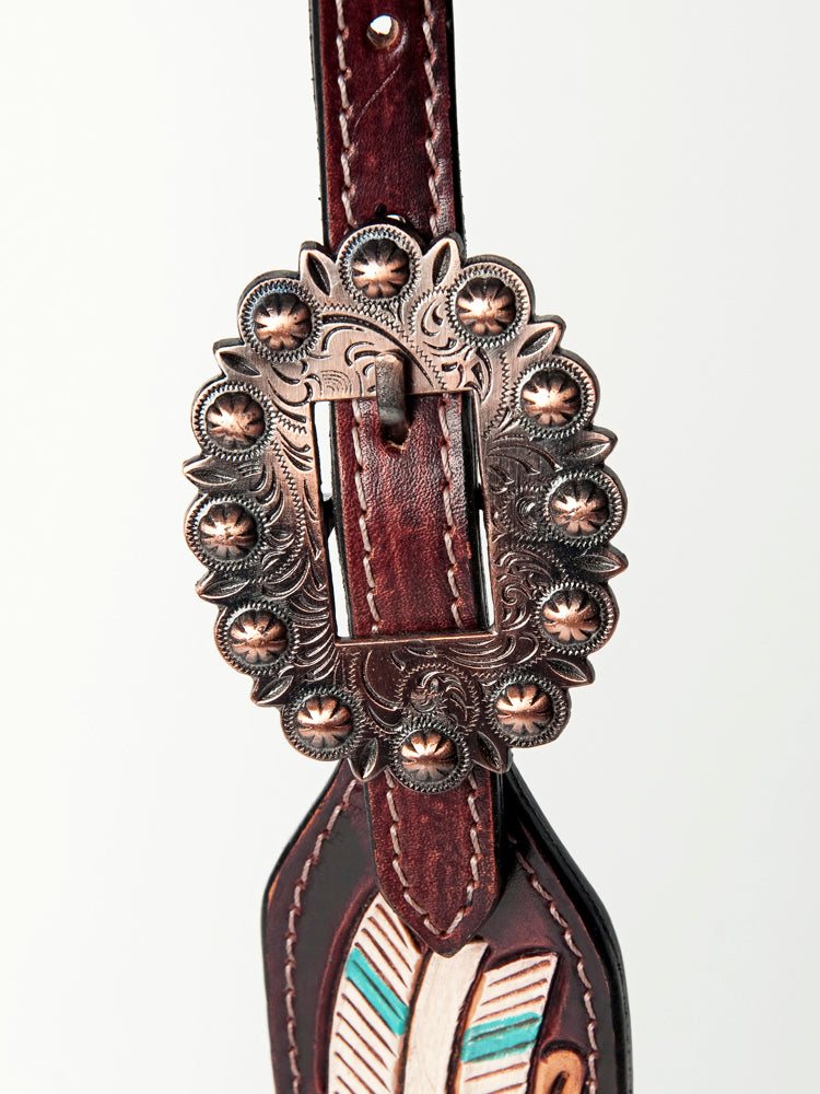 American Darling ADPAF133-HS Western Horse One Ear Headstall Leather