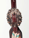 American Darling ADPAF133-HS Western Horse One Ear Headstall Leather