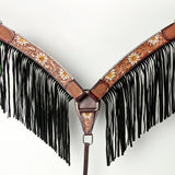 AMERICAN DARLING Western Horse Headstall Breast Collar Set Leather - Uhorse