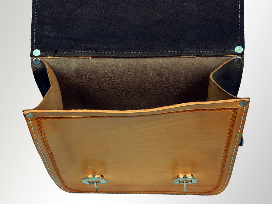 HILASON Soft Leather Horse Saddle Bag Tan | Equestrian Western Adjustable Closure