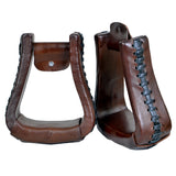 Horse Western Saddle Stirrup Leather Stirrups Pair Hilason
