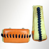 HILASON Horse Western Saddle Stirrup Rawhide Leather Stirrups Pair | for Barrel Racing Horses