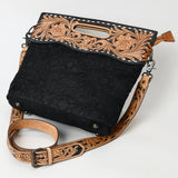 American Darling Clutch Hand Tooled Hair On Genuine Leather Women Bag Western Handbag Purse