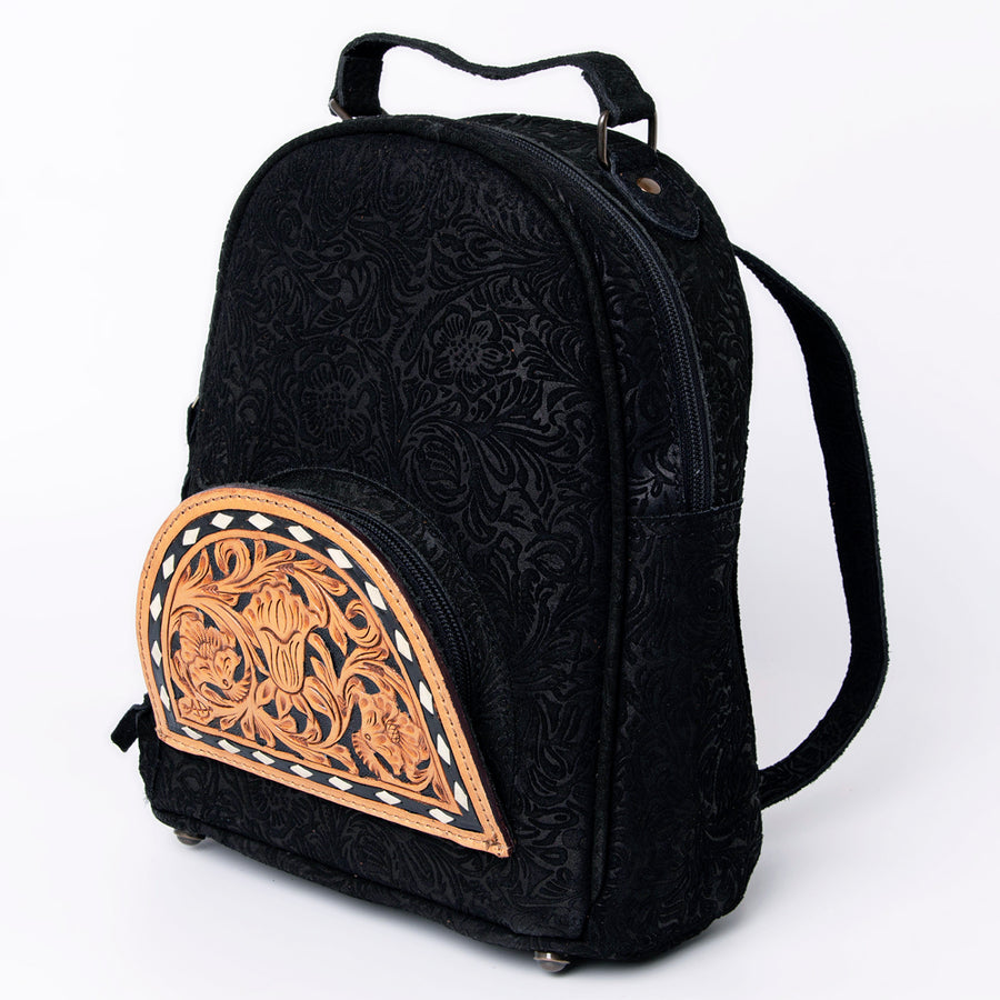 American Darling Backpack Hand Tooled Embossed Genuine Leather Western Women Bag Handbag Purse | for Laptop School - Uhorse
