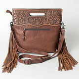 American Darling Clutch Hand Tooled Saddle Blanket Fabric Genuine Leather Western Women Bag Handbag Purse | Purses for Cute