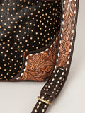 American Darling Tote Hand Tooled Hair On Genuine Leather Women Bag Western Handbag Purse