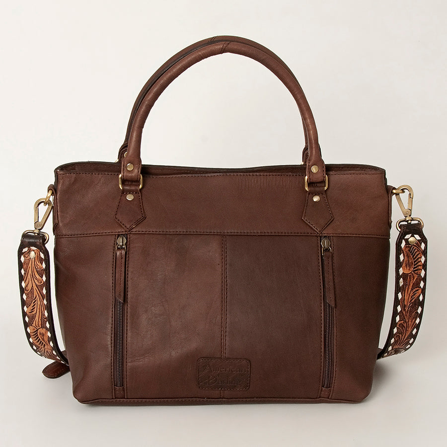 American Darling Tote Hand Tooled Hair on Genuine Leather Western Women Bag Handbag Purse | Travel Bags College Casual
