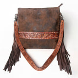 American Darling Cross Body Hand Tooled Hair On Genuine Leather Women Bag Western Handbag Purse