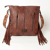 American Darling Large Crossbody Hand Tooled Hair On Genuine Leather Women Bag Western Handbag Purse