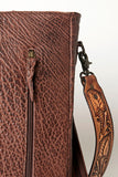 American Darling Large Crossbody Hand Tooled Hair On Genuine Leather Women Bag Western Handbag Purse