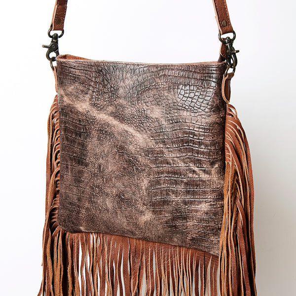 American Darling GIBGX274 Crocodile Embossed Genuine Leather Women Bag by Hilason – Cowboy and equestrian accessories