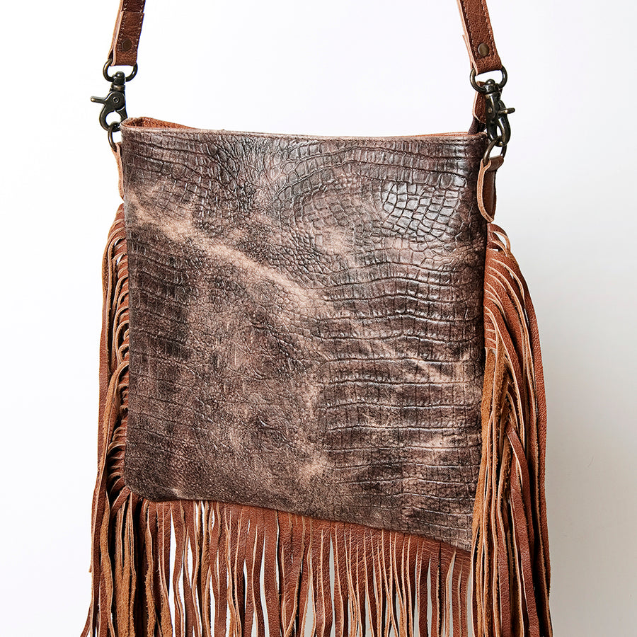 American Darling GIBGX274 Crocodile Embossed Genuine Leather Women Bag by Hilason – Cowboy and equestrian accessories