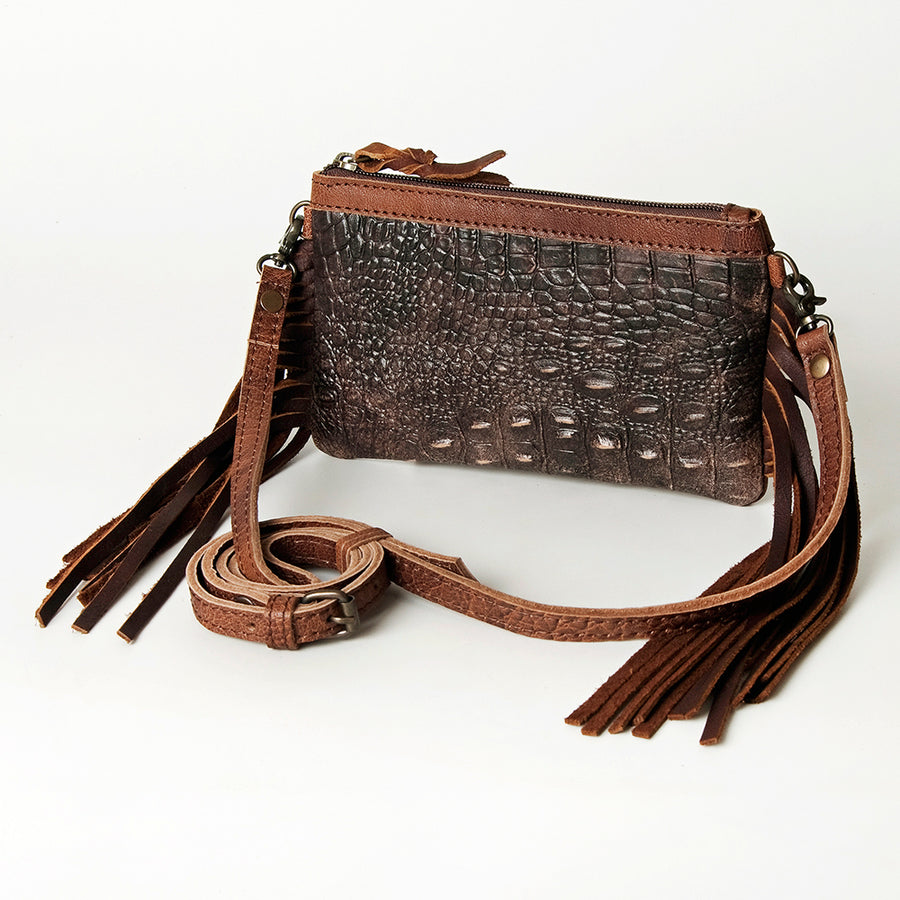 American Darling GIBGX283 Crocodile Embossed Genuine Leather Women Bag by Hilason – Cowboy and equestrian accessories