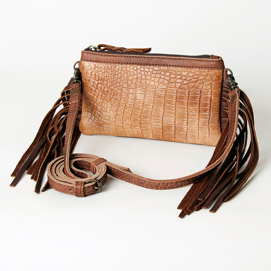 American Darling GIBGX286 Crocodile Embossed Genuine Leather Women Bag by Hilason – Cowboy and equestrian accessories
