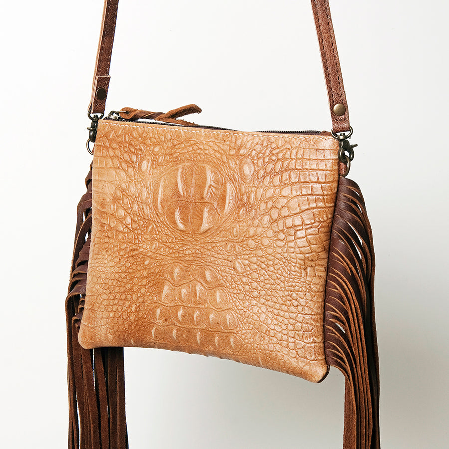 American Darling GIBGX275 Crocodile Embossed Genuine Leather Women Bag by Hilason – Cowboy and equestrian accessories