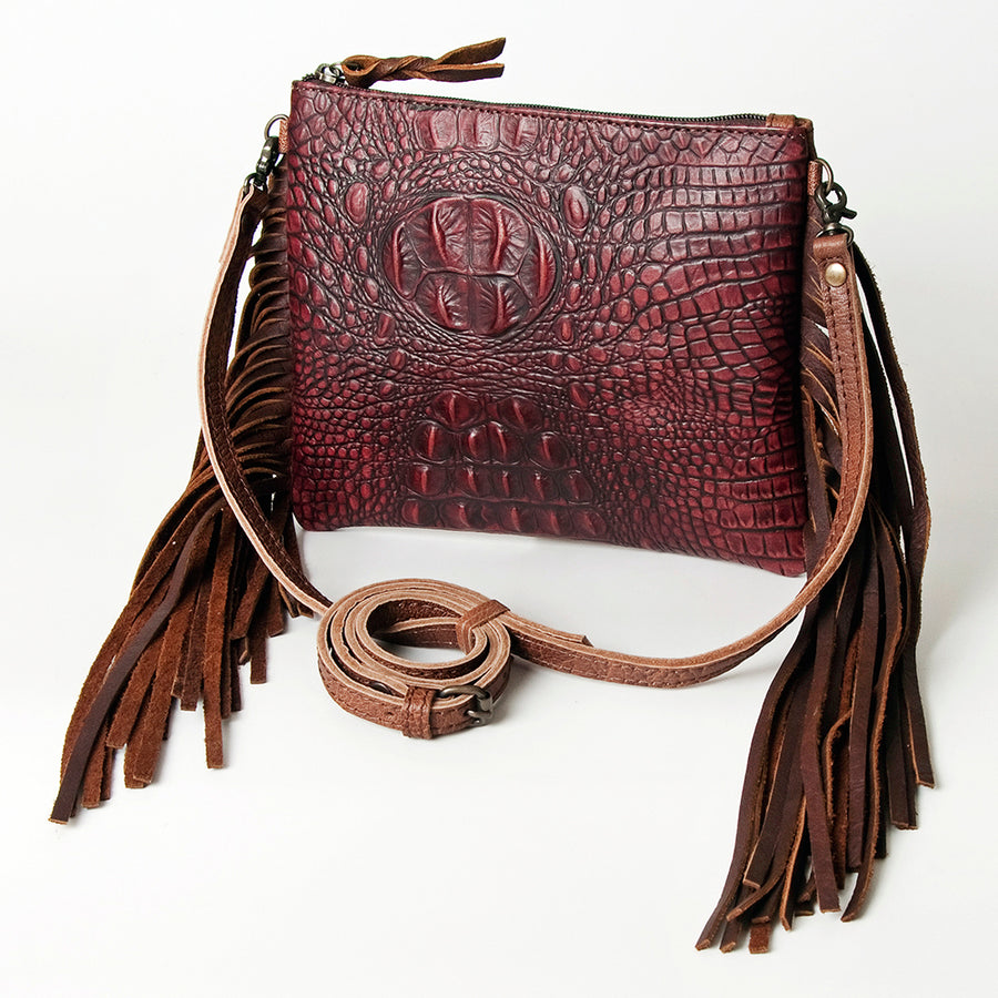 American Darling GIBGX277 Crocodile Embossed Genuine Leather Women Bag by Hilason – Cowboy and equestrian accessories