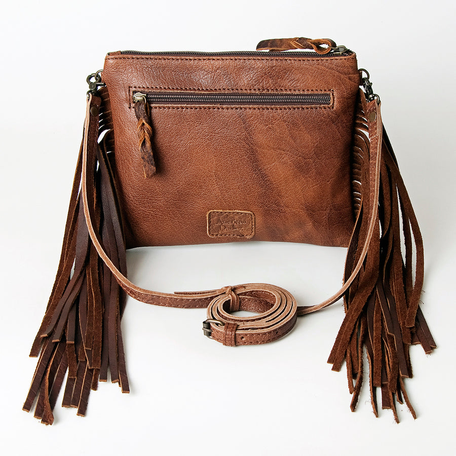 Ameran Darling Women's Crossbody Bag Western Crocodile Embossed Full Grain Genuine Leather Handbag and Ladies Purse
