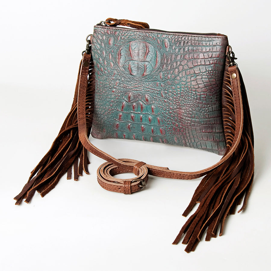 American Darling GIBGX279 Crocodile Embossed Genuine Leather Women Bag by Hilason – Cowboy and equestrian accessories