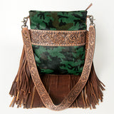 ADBGS192K American Darling Hand Tooled Hair On Genuine Leather Women Bag Western Handbag Purse