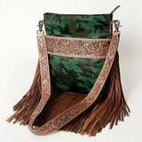 ADBGS192K American Darling Hand Tooled Hair On Genuine Leather Women Bag Western Handbag Purse