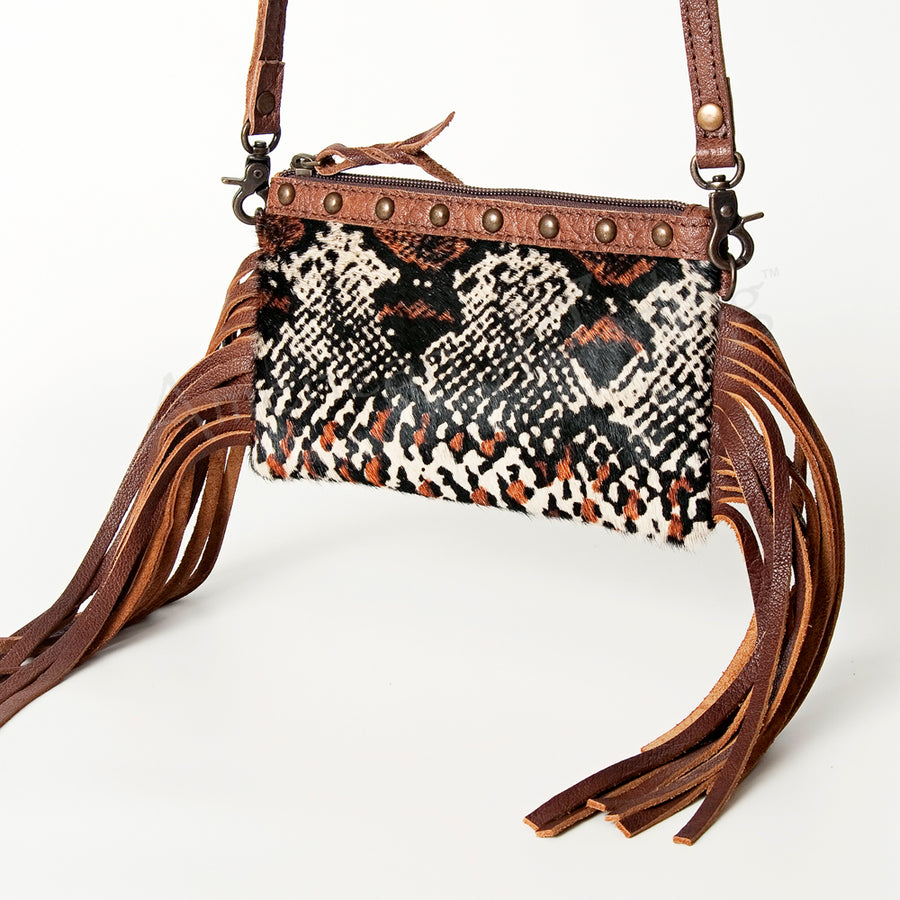 American Darling Small Cross Body Hand Tooled Hair on Genuine Leather Western Women Bag | Handbag Purse Crossbody - Uhorse