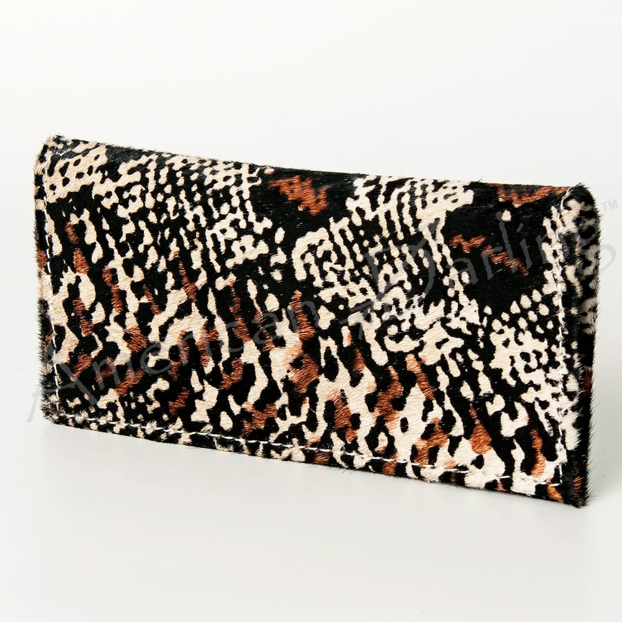 American Darling Wallet Bag - Handcrafted Hair-On Cowhide and Genuine Leather Western Wallet - Uhorse