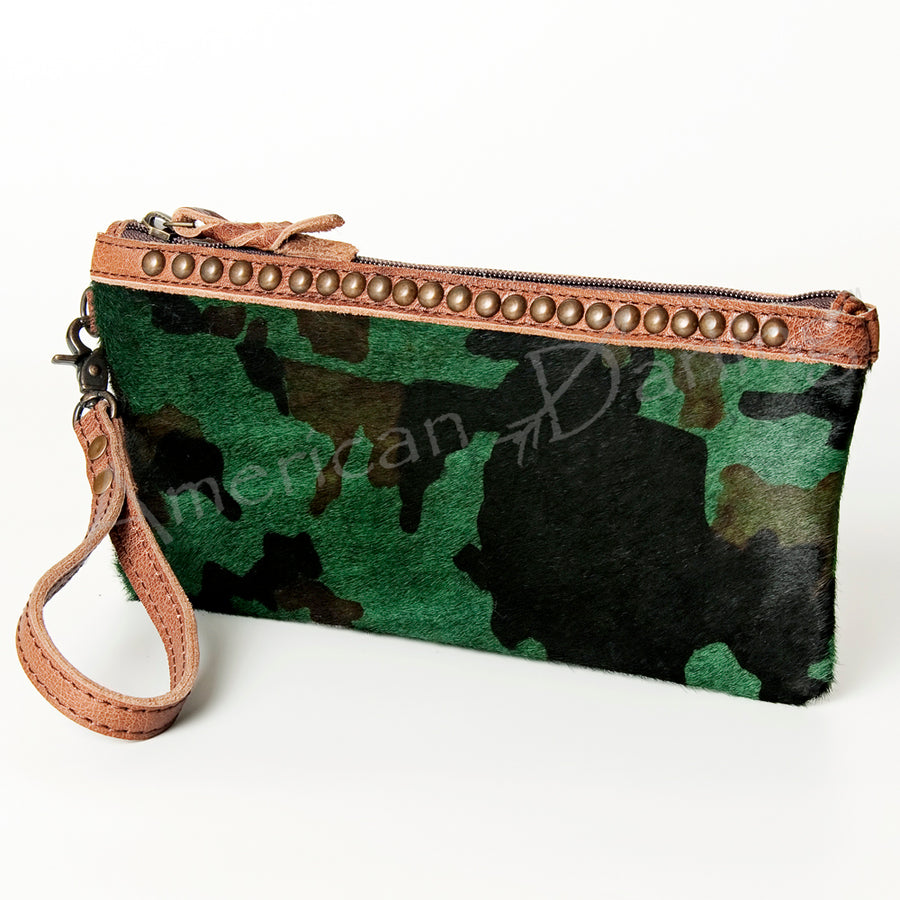 American Darling Hair-On Cowhide Wristlet Bag - Uhorse