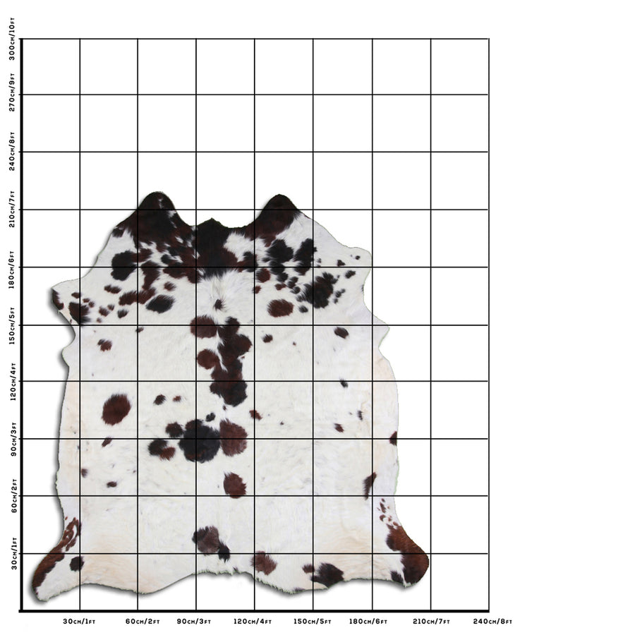 7 Ft X 7 Ft Genuine Brazilian Cowhide Skin Rug by Hilason | Hair-On Leather Home Décor Carpet