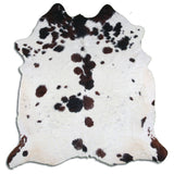Brown and white cowhide leather saddle blanket - Uhorse