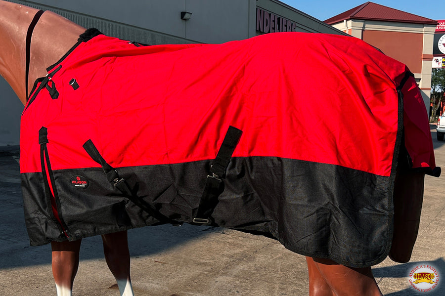 HILASON 1200D Turnout Light Winter Waterproof Rain Sheet Horse Black | Sheets for Horses