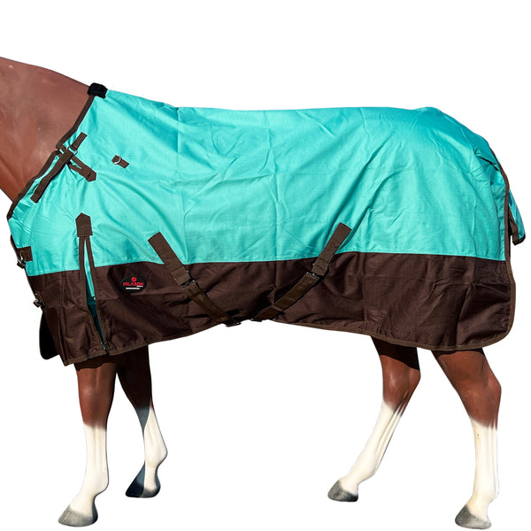Hilason 1200D Turnout Light Winter Waterproof Rain Sheet Horse Sheet Turquoise - Uhorse