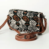 American Darling ORGANISER Upcycled Wool Genuine Leather women bag western handbag purse