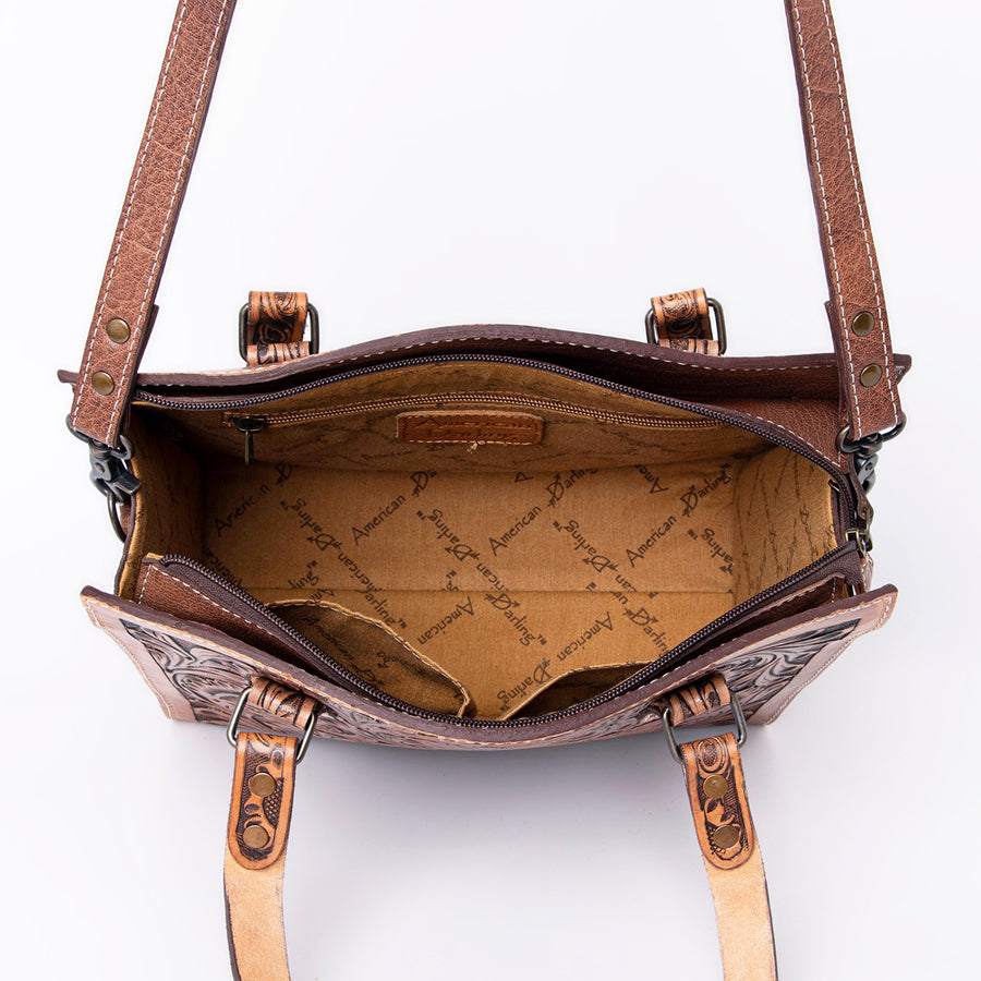 American Darling Tote Hand Tooled Genuine Leather Western Women Bag Handbag Purse | Travel Bags College Casual