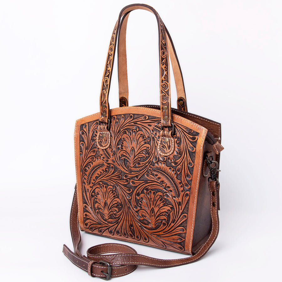 American Darling Tote Hand Tooled Genuine Leather Western Women Bag Handbag Purse | Travel Bags College Casual - Uhorse