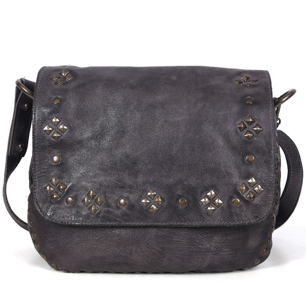 Never Mind Nmbgr105Gry Cross Body I Vintage Handmade Genuine Cowhide by Hilason – Cowboy and equestrian accessories
