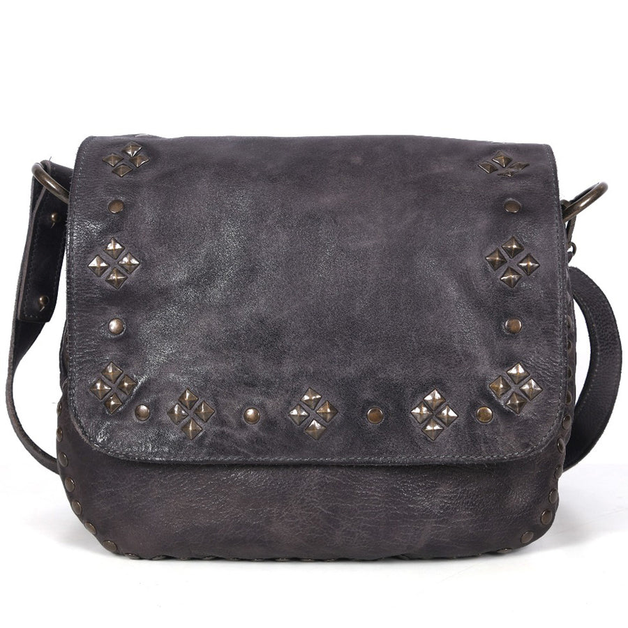 Never Mind Nmbgr105Gry Cross Body I Vintage Handmade Genuine Cowhide by Hilason – Cowboy and equestrian accessories