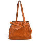 Never Mind Nmbgr110Tan Tote Vintage Handmade Genuine Cowhide Leather Women Bag Western Handbag Purse