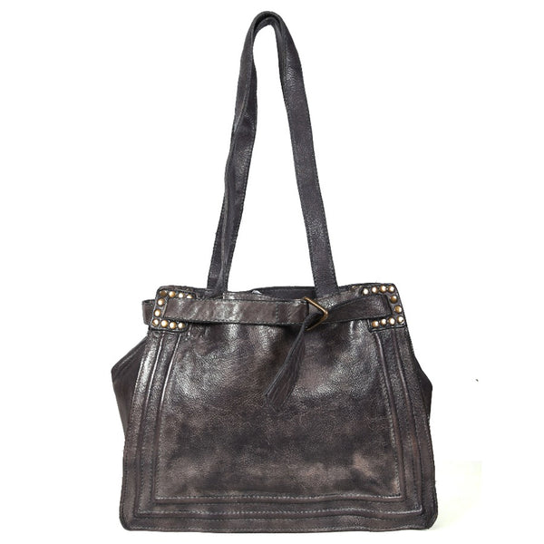 Never Mind Nmbgr110Gry Tote Vintage Handmade Genuine Cowhide Leather by Hilason – Cowboy and equestrian accessories
