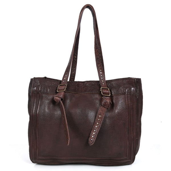 Never Mind Nmbgr111Db Tote Vintage Handmade Genuine Cowhide Leather by Hilason – Cowboy and equestrian accessories