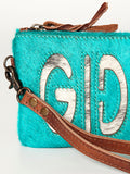 American Darling Wristlet Hair on Genuine Leather Western Women Bag | Handbag Purse | Women Wristlet | Wristlet Wristlet | Travel Wristlet | Leather Wristlet | Clutch Wristlet