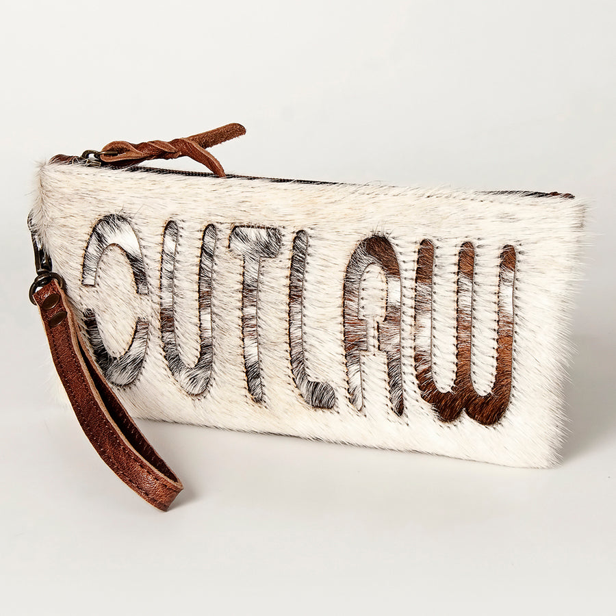 American Darling Wristlet Bag Handcrafted from Floral Embossed Damascus Genuine Leather with YKK Zipper and Wrist Strap