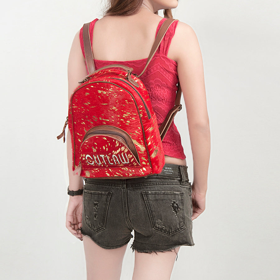 American Darling Backpack Hair on Genuine Leather Western Women Bag | for Laptop School Purse Travel